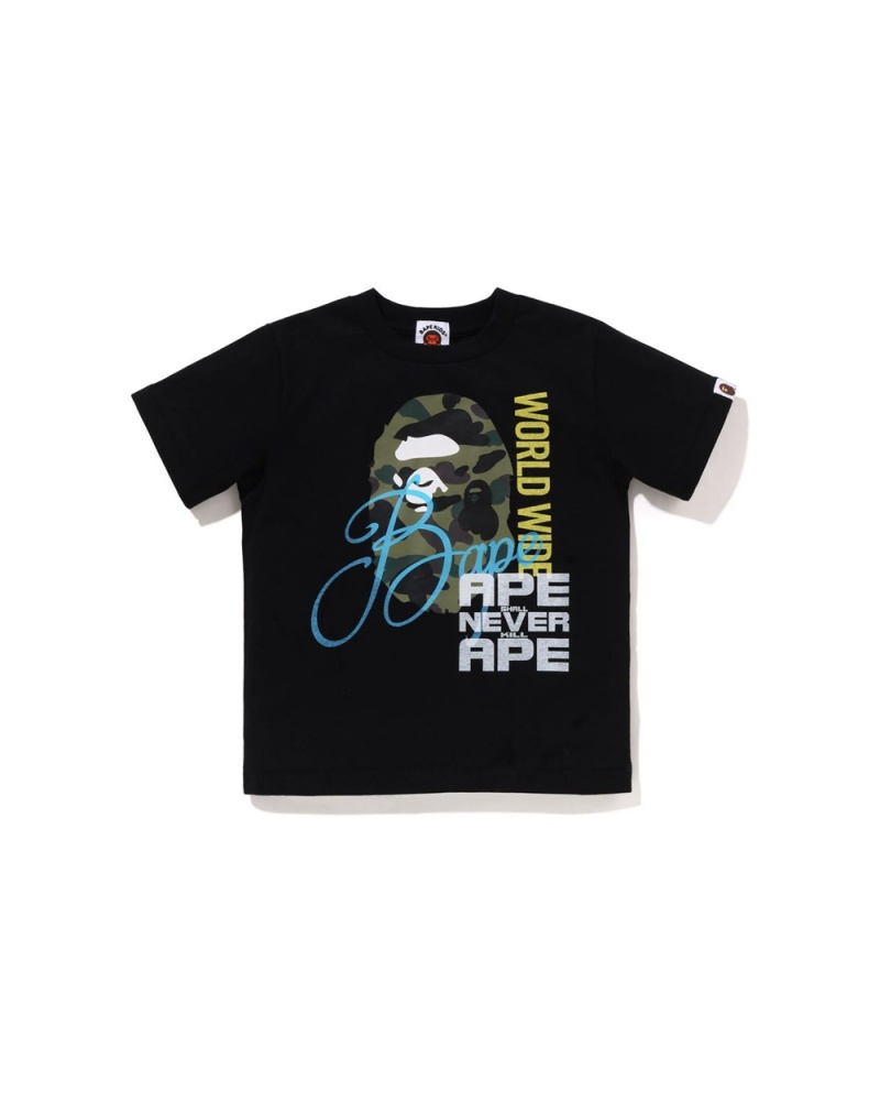 Hauts Bape 1st Ape Head Over Print Noir Enfant | HVQ-57056774